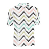 zigzag chevron paint pattern Men's All Over Print Polo Shirt