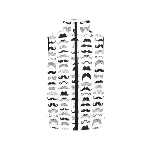 Mustache Beard Pattern Print Design 04 Men's Padded Vest
