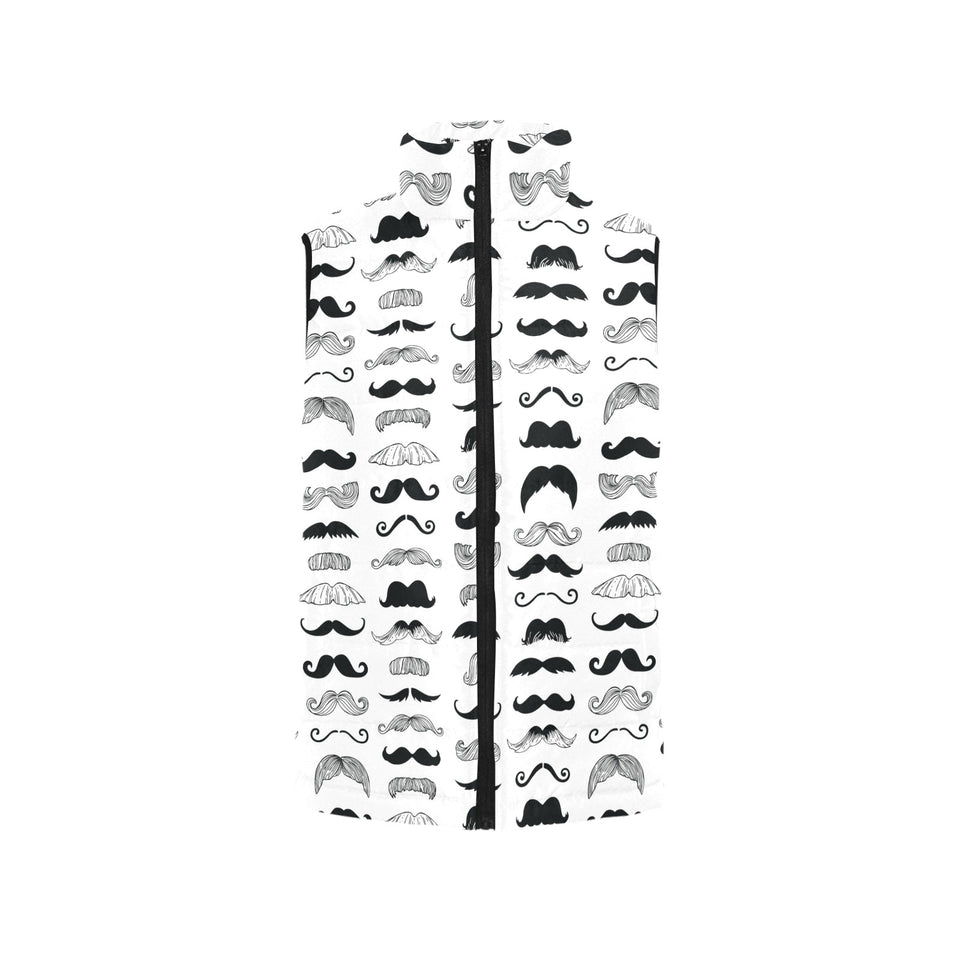 Mustache Beard Pattern Print Design 04 Men's Padded Vest