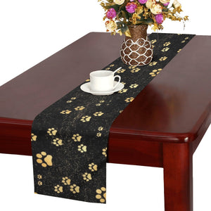 Dog Paws Pattern Print Design 05 Table Runner
