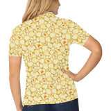 Popcorn Pattern Print Design 04 Women's All Over Print Polo Shirt