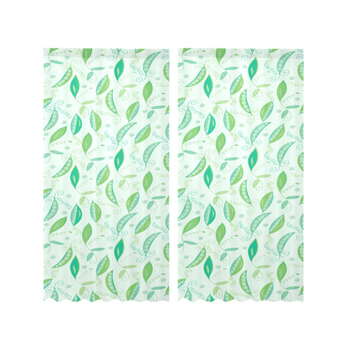 Green Peas Pattern Print Design 01 Gauze Curtain