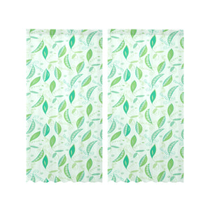 Green Peas Pattern Print Design 01 Gauze Curtain