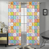 Chemistry Periodic Table Pattern Print Design 01 Gauze Curtain