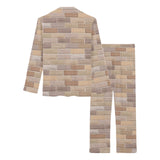 Brick Printed Pattern Print Design 01 Women's Long Pajama Set