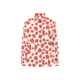 Canada Pattern Print Design 02 Women's Long Sleeve Polo Shirt