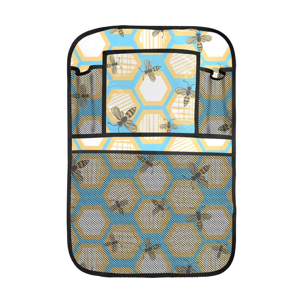 Bee honeycomb pattern Car Seat Back Organizer