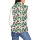 Hummingbird Pattern Print Design 05 Women's Padded Vest