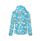 Rainbows Sky Clouds Pattern Women's Padded Hooded Jacket