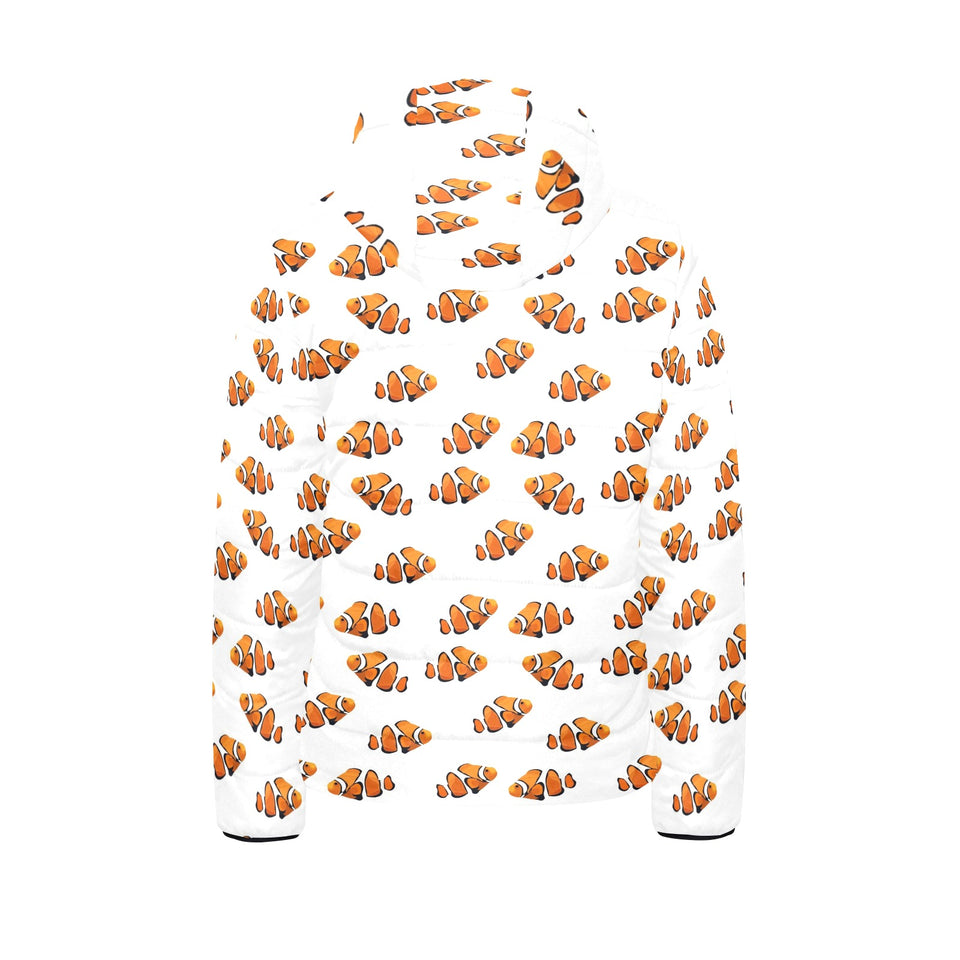 Clown Fish Pattern Print Design 03 Kids' Boys' Girls' Padded Hooded Jacket
