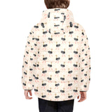 Ostrich Pattern Print Design 05 Kids' Boys' Girls' Padded Hooded Jacket