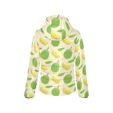 Durian pattern Women's Padded Hooded Jacket