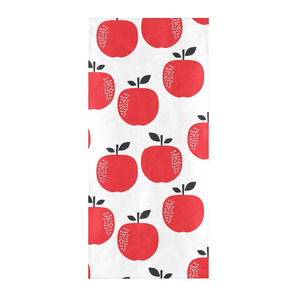 red apples white background Beach Towel