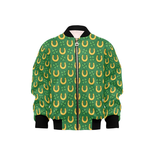 Horseshoes Pattern Print Design 05 Kids' Boys' Girls' Bomber Jacket