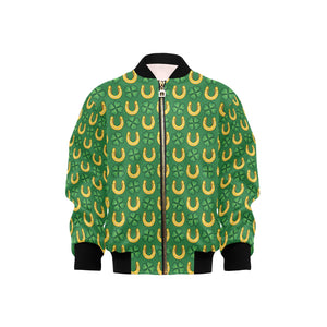 Horseshoes Pattern Print Design 05 Kids' Boys' Girls' Bomber Jacket