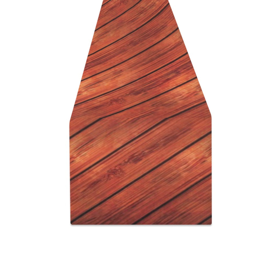 Wood Printed Pattern Print Design 03 Table Runner