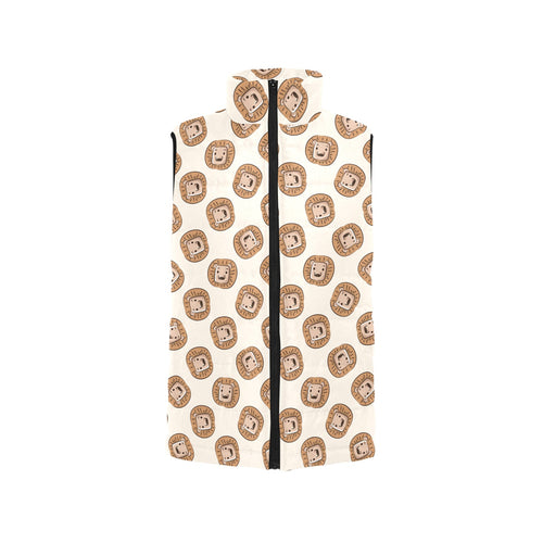 Lion Pattern Print Design 01 Men's Padded Vest