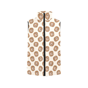 Lion Pattern Print Design 01 Men's Padded Vest