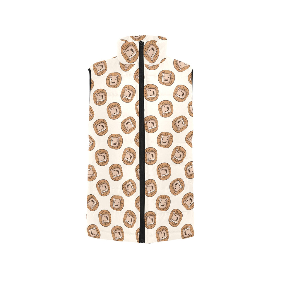 Lion Pattern Print Design 01 Men's Padded Vest