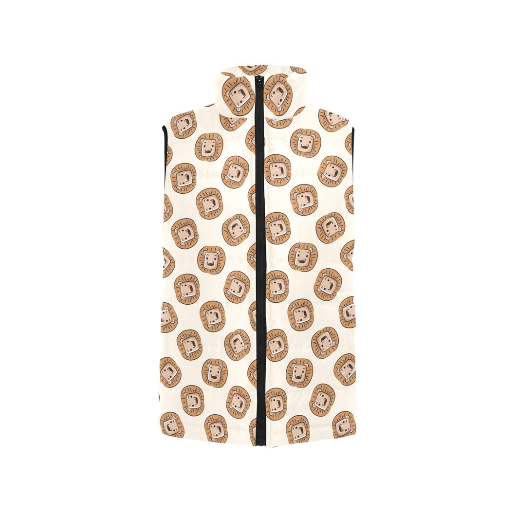 Lion Pattern Print Design 01 Men's Padded Vest