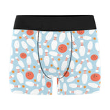 Bowling ball bowling pins blue blackground Men's All Over Print Boxer Briefs Men's Underwear