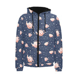 Tea pots Pattern Print Design 04 Men's Padded Hooded Jacket