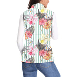 Colorful orchid flower pattern Women's Padded Vest