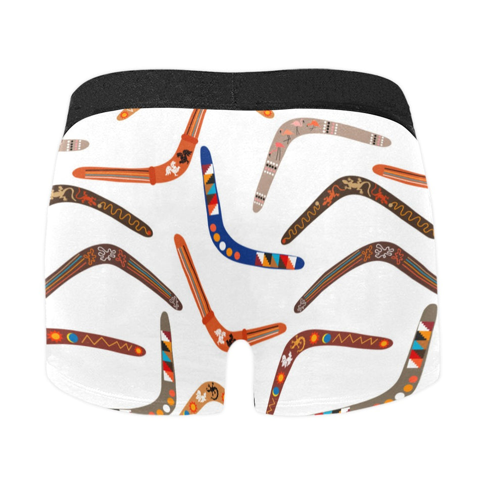 Boomerang Australian aboriginal ornament pattern Men's All Over Print Boxer Briefs Men's Underwear