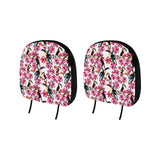 Toucan flower design pattern Car Headrest Cover
