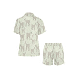 Little young goat pattern Women's V-Neck Short Pajama Set