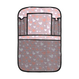 coral white heart pattern Car Seat Back Organizer