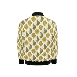 Lion Pattern Print Design 02 Kids' Boys' Girls' Bomber Jacket