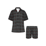 Casino Cards Suits Pattern Print Design 05 Women's V-Neck Short Pajama Set
