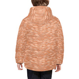 Brick Printed Pattern Print Design 02 Kids' Boys' Girls' Padded Hooded Jacket