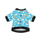 Rainbows Sky Clouds Pattern All Over Print Pet Dog Round Neck Fuzzy Shirt