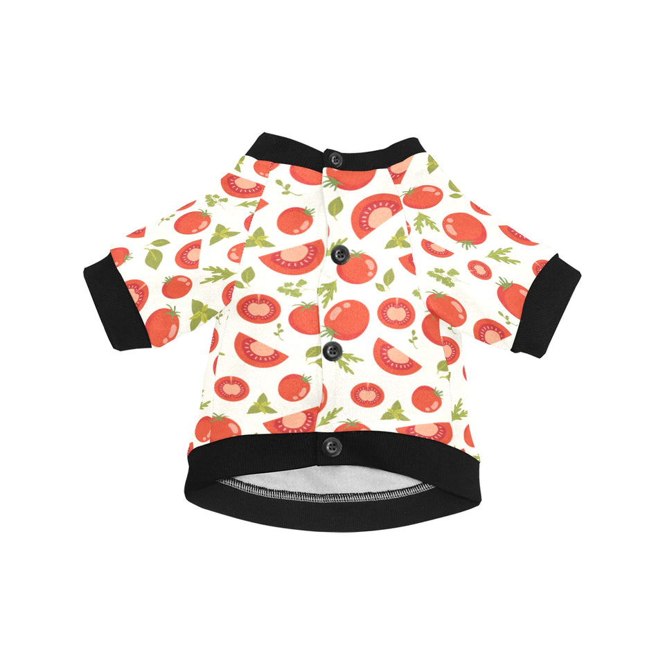 Tomato pattern All Over Print Pet Dog Round Neck Fuzzy Shirt