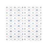 Anchor rudder nautical design pattern Gauze Curtain