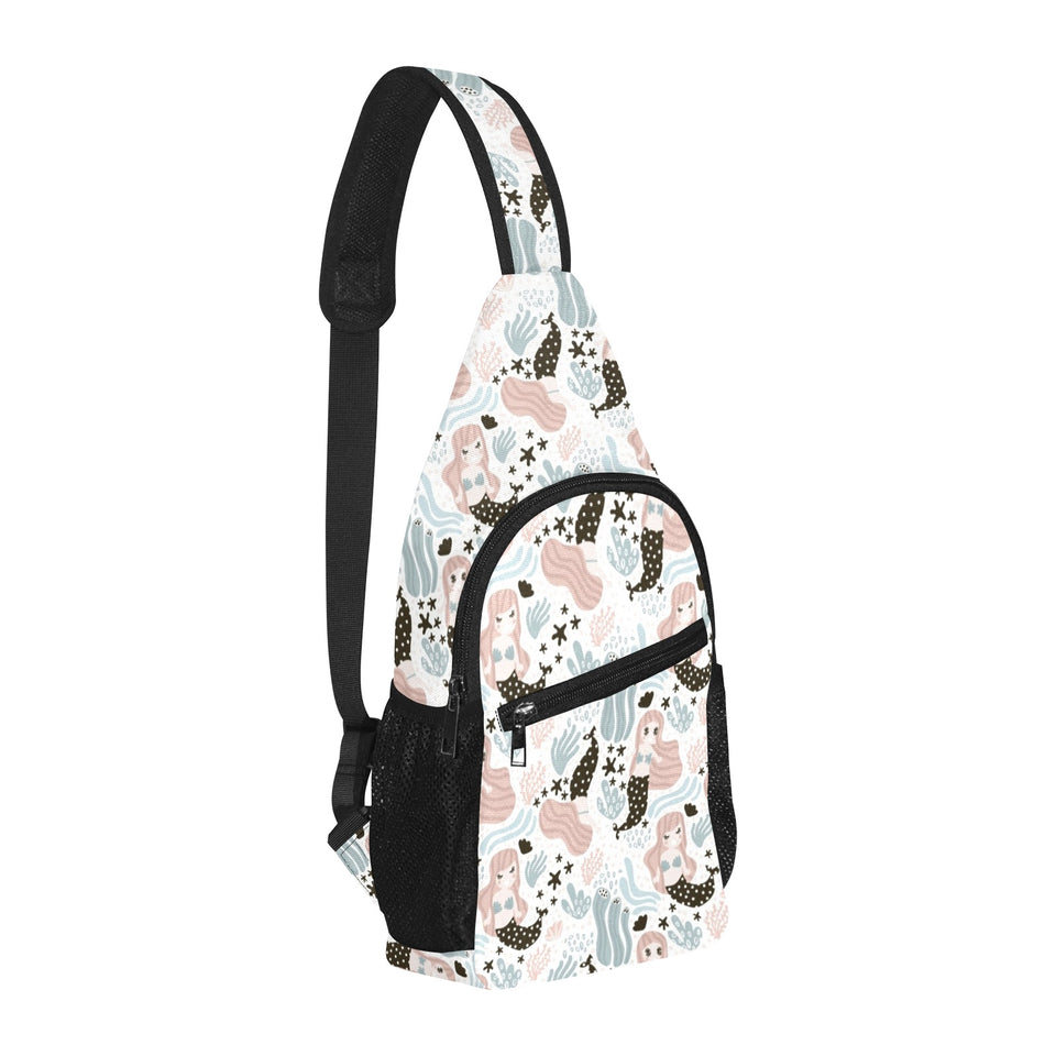 cute mermaid pattern All Over Print Chest Bag