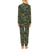 Digital Green camouflage pattern Women's All Over Print Pajama Set