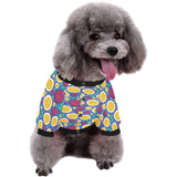 Passion fruit blue background All Over Print Pet Dog Round Neck Fuzzy Shirt