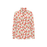 Canada Pattern Print Design 01 Women's Long Sleeve Polo Shirt