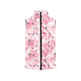 Pink flamingos pattern background Women's Padded Vest