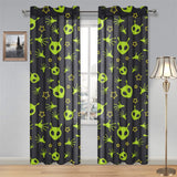 Alien Pattern Print Design 02 Gauze Curtain