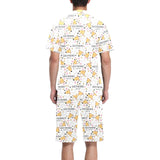 Greyhound Pattern Print Design 03 Men's V-Neck Short Pajama Set
