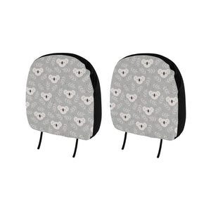 Cute koala leaves pattern Car Headrest Cover