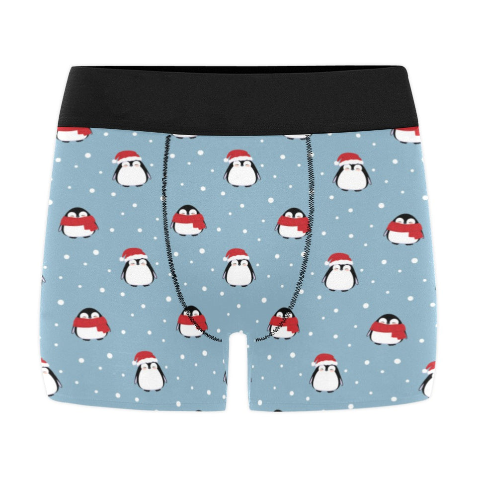 Cute penguin christmas snow pattern Men's All Over Print Boxer Briefs Men's Underwear
