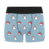Cute penguin christmas snow pattern Men's All Over Print Boxer Briefs Men's Underwear