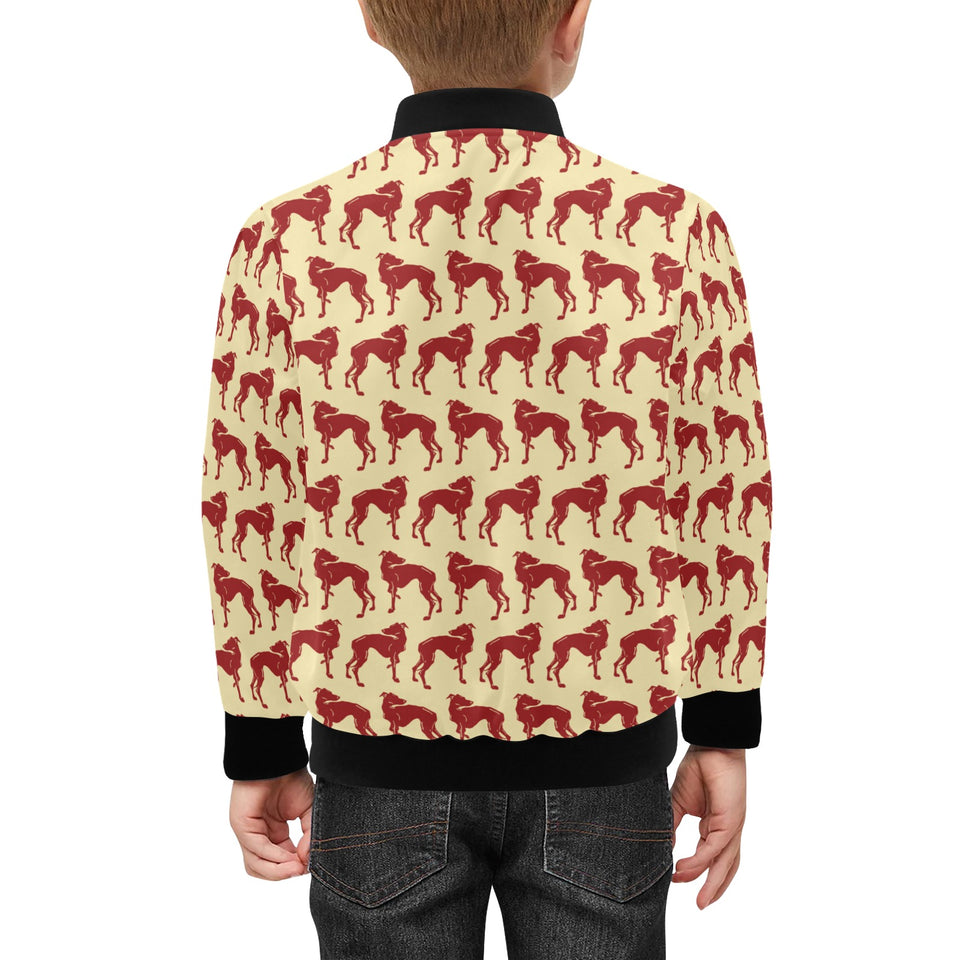 Greyhound Pattern Print Design 04 Kids' Boys' Girls' Bomber Jacket