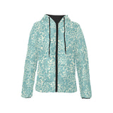 Classic Hand drawn Grape pattern Women's Padded Hooded Jacket