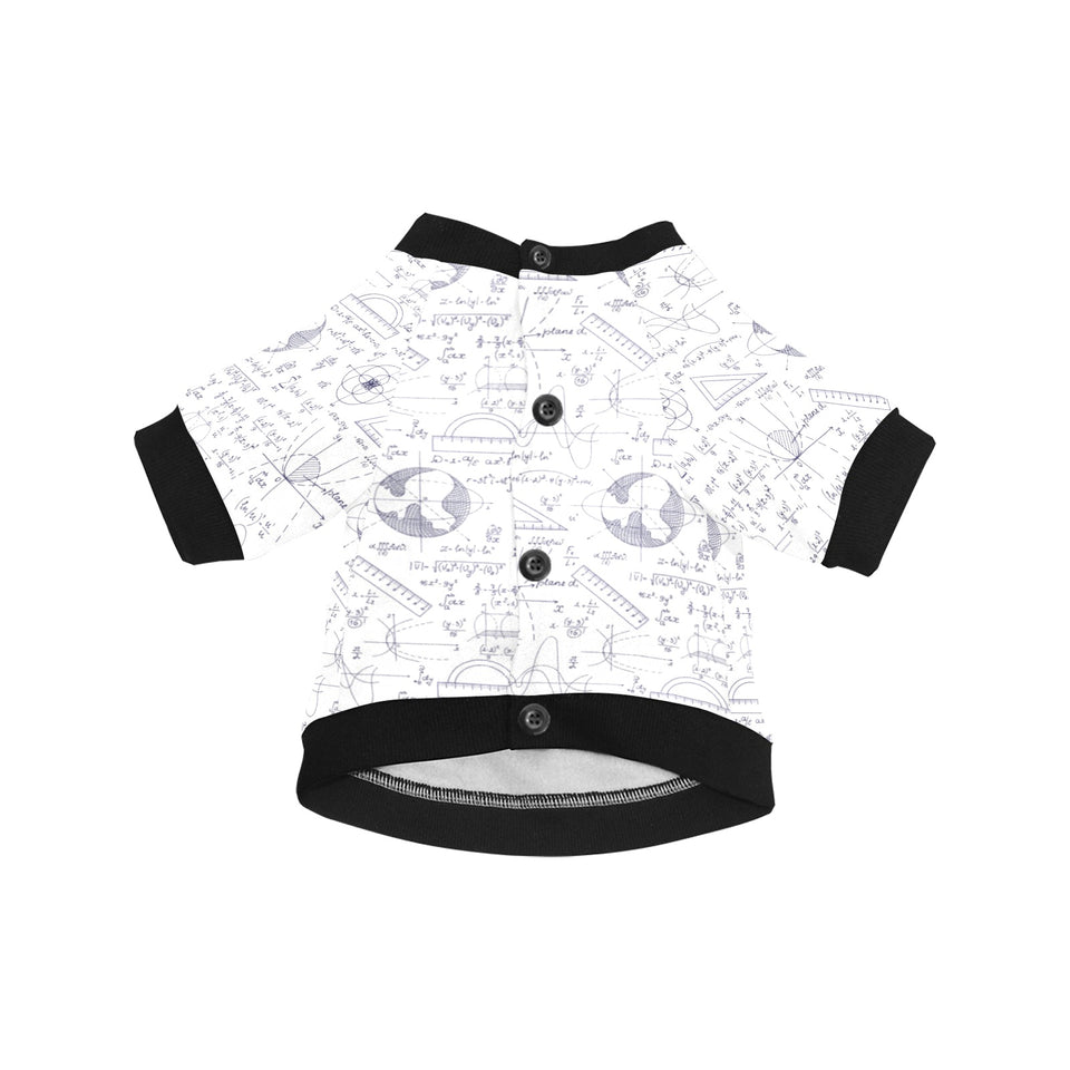 Math Pattern Print Design 03 All Over Print Pet Dog Round Neck Fuzzy Shirt